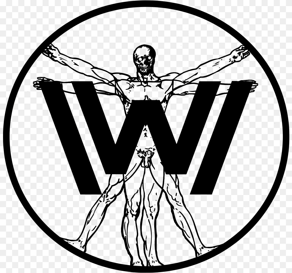 West World T Shirt Vitruvian Man Design Http Multiple Interests, Logo, Symbol, Text Png Image