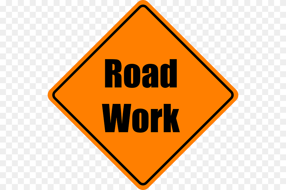 Westbound Loop 202 Santan Freeway To Close This Weekend Orange Warning Road Signs, Sign, Symbol, Road Sign Png Image