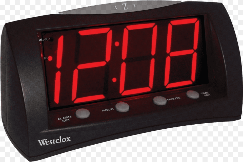 Westclox Oversized Snooze Alarm Clock Black Alarm Clock, Digital Clock, Computer Hardware, Electronics, Hardware Free Transparent Png