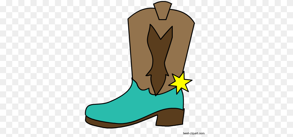 Western Cowboy Cowgirl Clip Art, Boot, Clothing, Cowboy Boot, Footwear Free Png Download