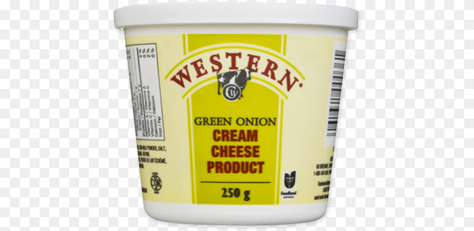 Western Cream Cheese Green Onion 24 Mf Cream Cheese, Dessert, Food, Yogurt, Can Free Png