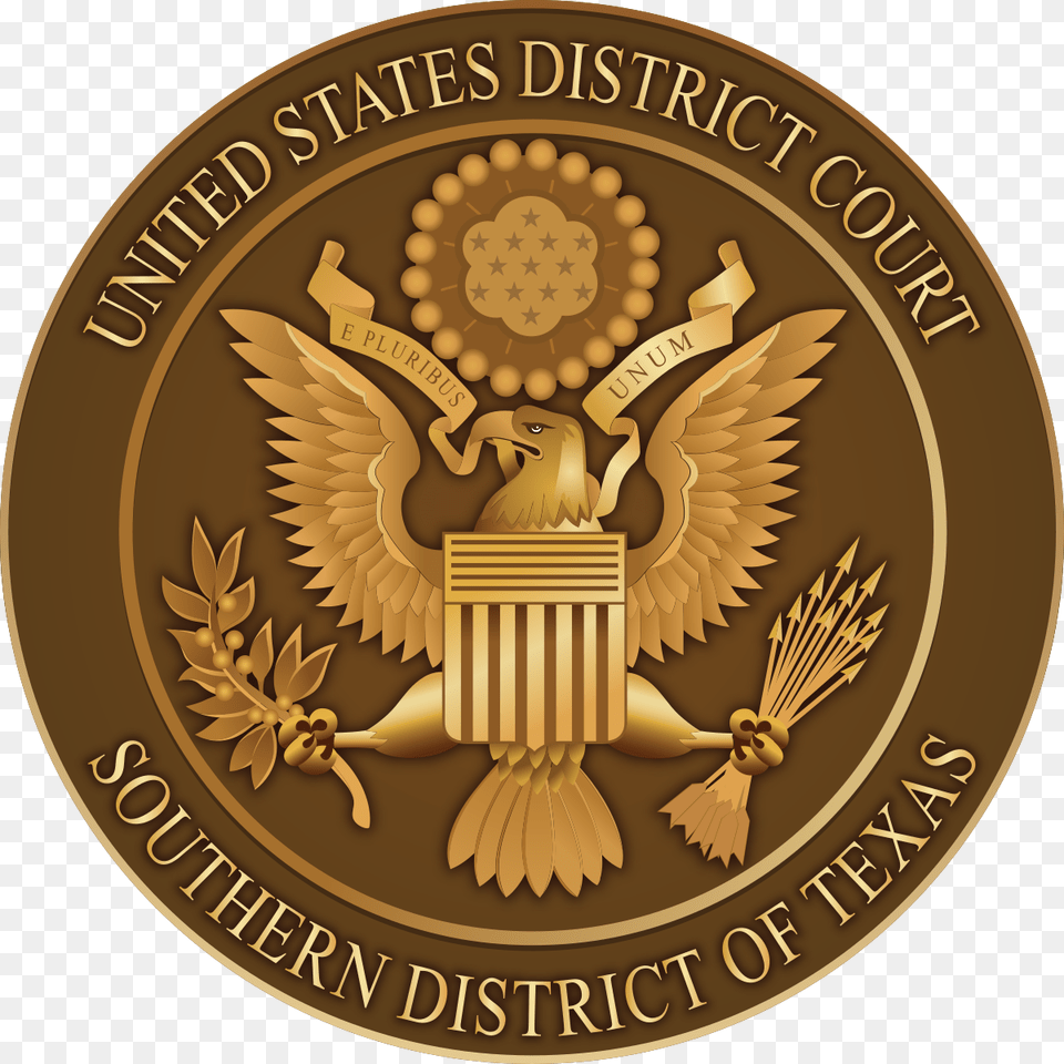 Western District Of Texas Seal, Bronze, Gold, Coin, Money Free Png Download