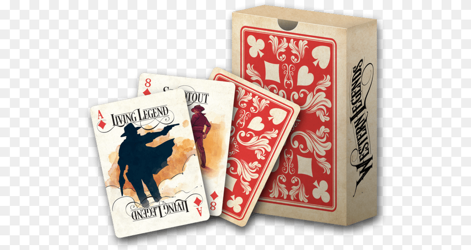 Western Legends Poker Cards Poker, Person, Adult, Male, Man Png Image