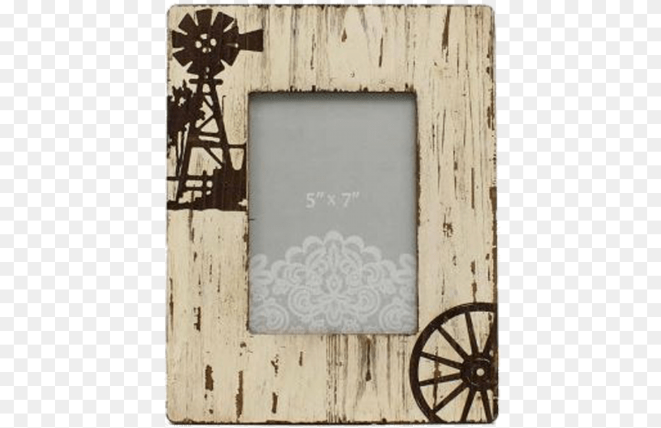 Western Moments Distressed Iv Windmill Wood Frame, Machine, Spoke, Wheel, Outdoors Png Image