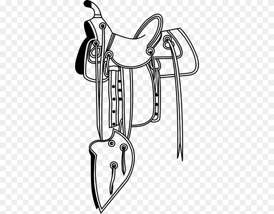 Western Saddle Bridle Horse Cowboy, Gray Free Png