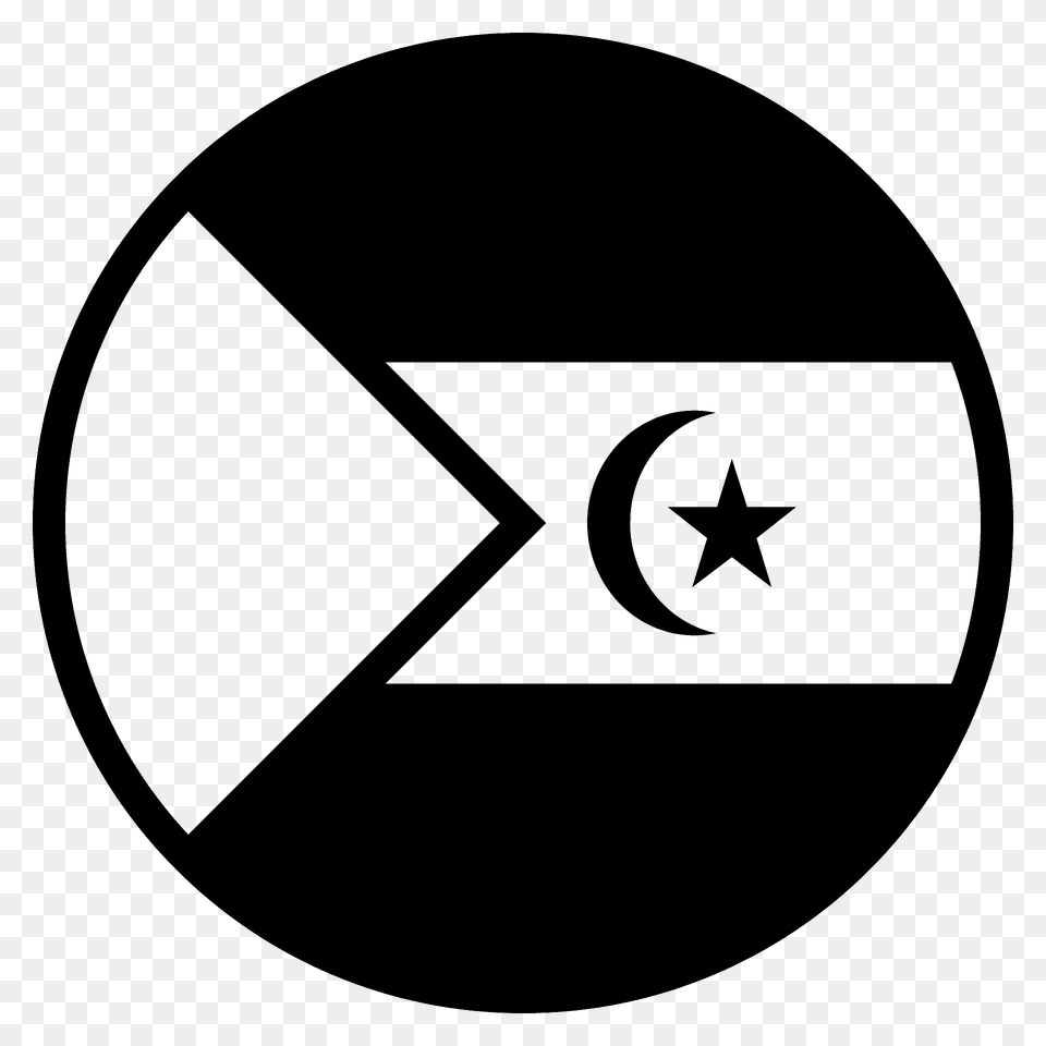 Western Sahara Flag Emoji Clipart, Disk, Logo, Symbol, Star Symbol Free Png