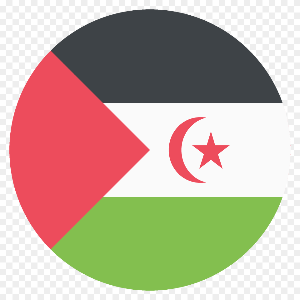 Western Sahara Flag Emoji Clipart, Logo, Disk Free Png Download