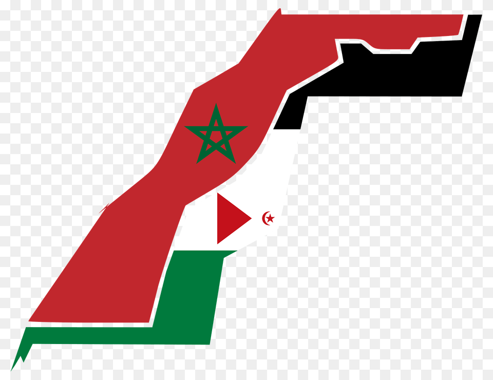 Western Sahara Flag Map Clipart, Symbol Free Png Download