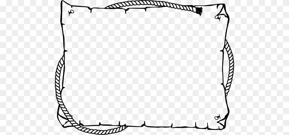 Western Scroll Border, Gray Free Png