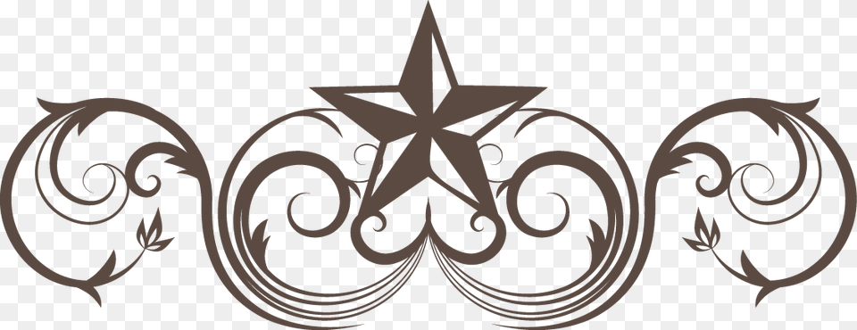 Western Scroll Border Free Vector Swirls, Symbol, Star Symbol Png Image