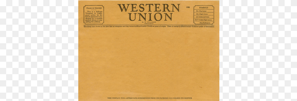 Western Union Ww2 Western Union Telegraph, Envelope, Mail Free Png Download