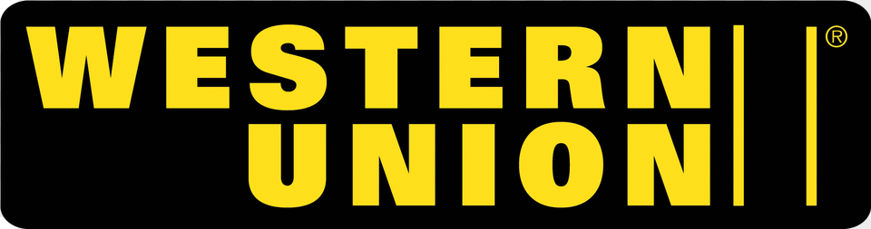 Western Union Western Union Logo Transparent, Text, Symbol Png Image