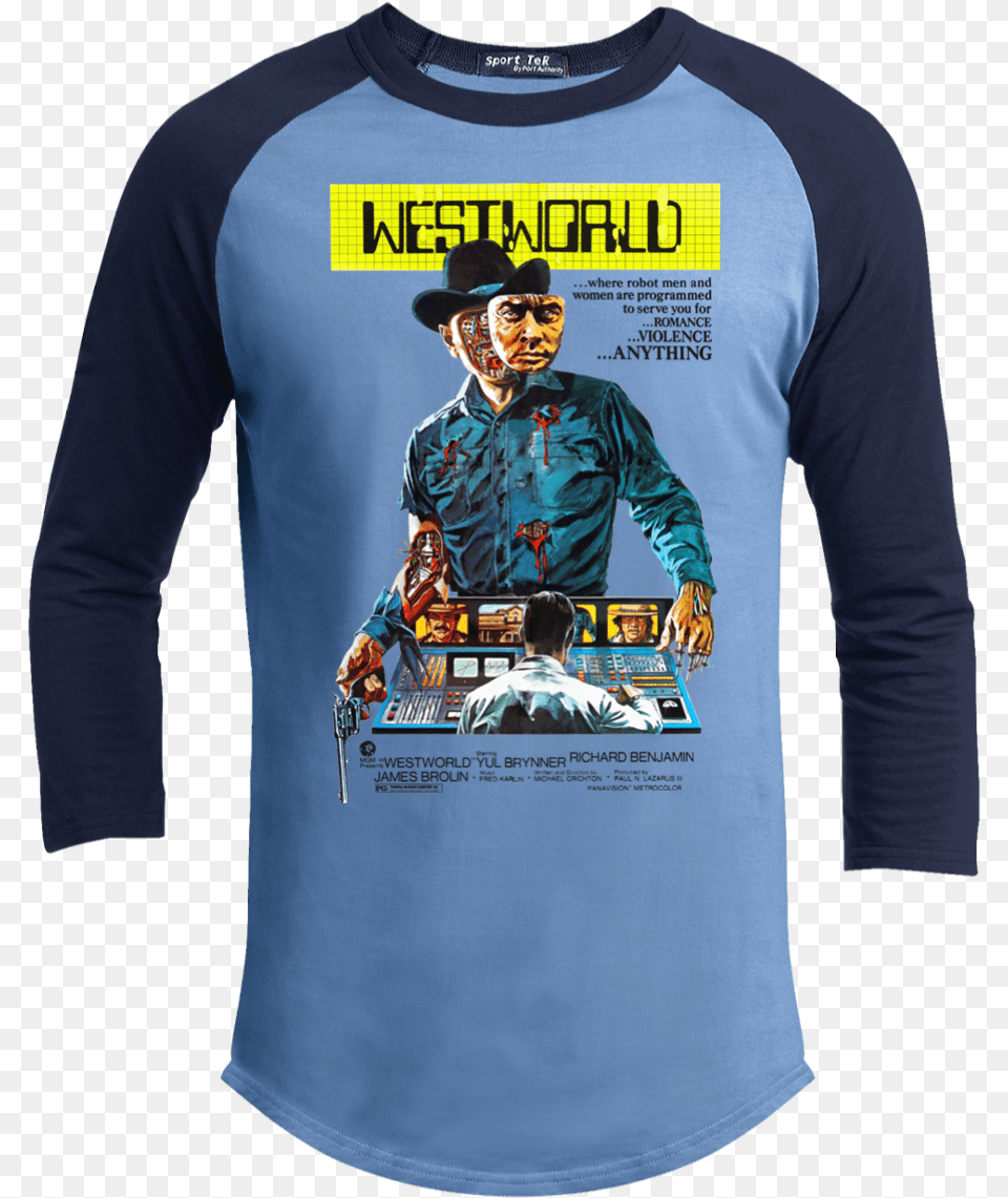 Westworld Yul Brenner Science Fiction Movie 1973 T Sport Tek, T-shirt, Clothing, Sleeve, Shirt Free Png