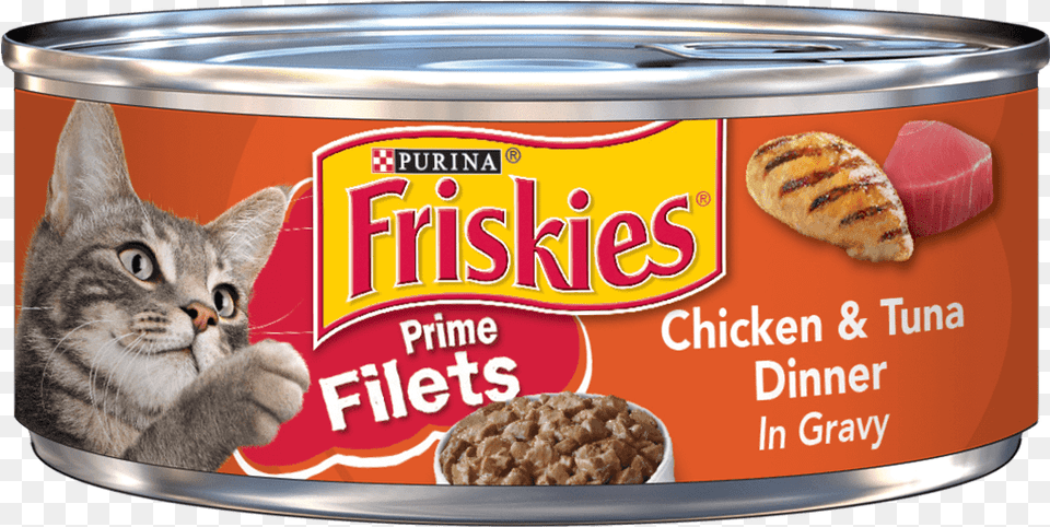 Wet Cat Food Friskies Cat Food Shreds, Aluminium, Tin, Canned Goods, Can Free Png Download