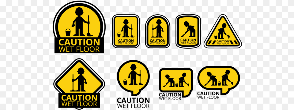 Wet Floor Icons Vector Health Amp Safety Floor Sign Clipart, Symbol, Person, Road Sign, Head Png