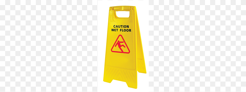 Wet Floor Sign 620mm Height Road, Fence, Mailbox, Plastic Free Png