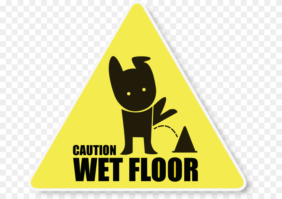 Wet Floor Sign By Perfect Reality Cartoon Floor Slippery, Symbol, Road Sign Free Png