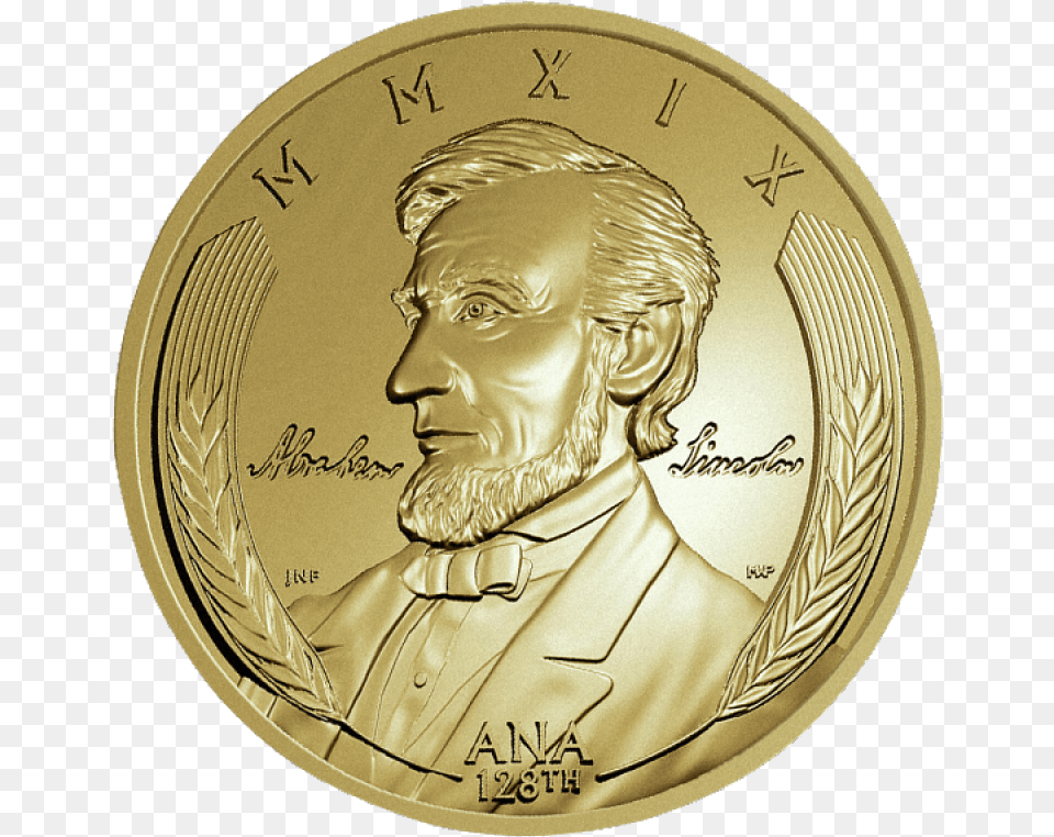 Wfm 2019 Convention Medal Obverse Coin, Gold, Adult, Male, Man Free Png Download