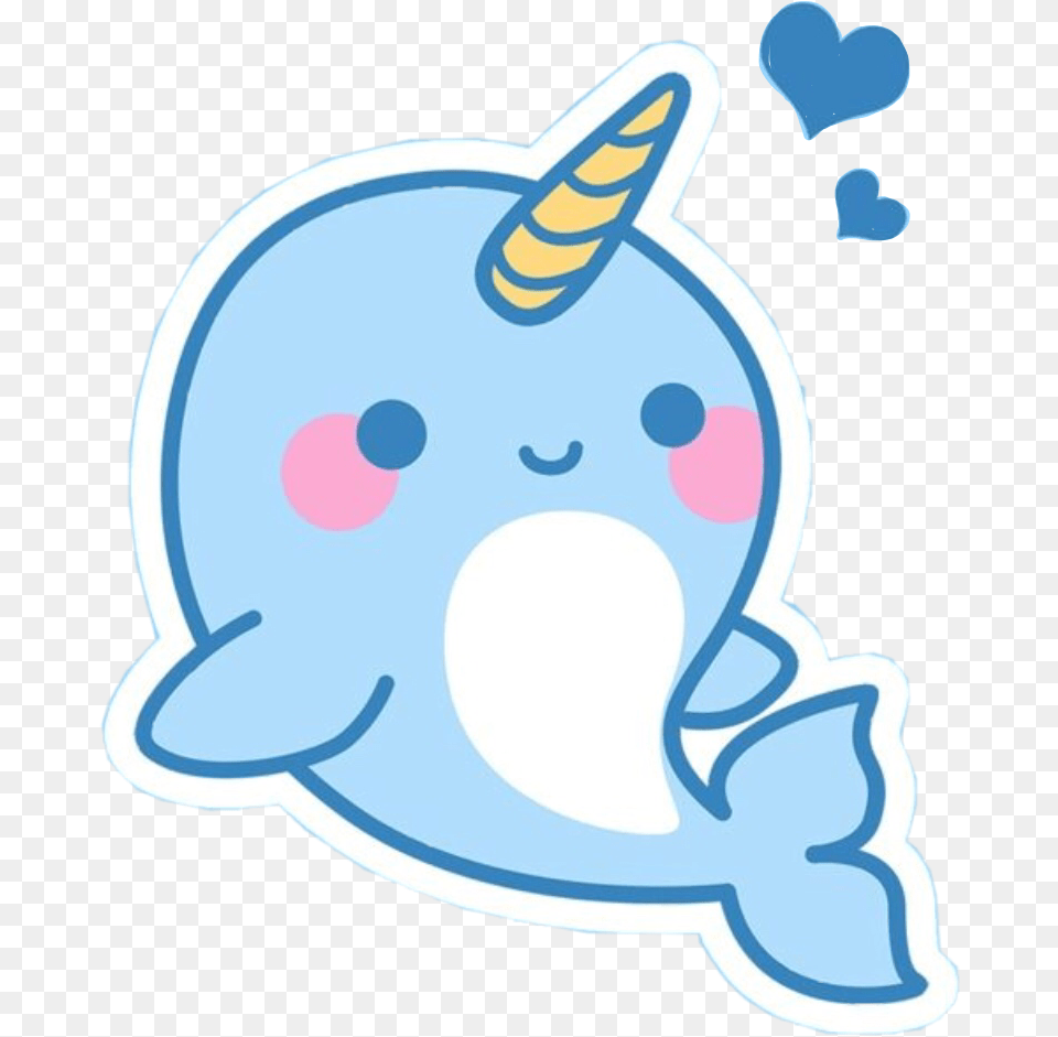 Whale Ballena Sea Kawaii Cute Animal Ocean Water Heart Kawaii Cute Narwhal, Baby, Outdoors, Person, Nature Free Transparent Png