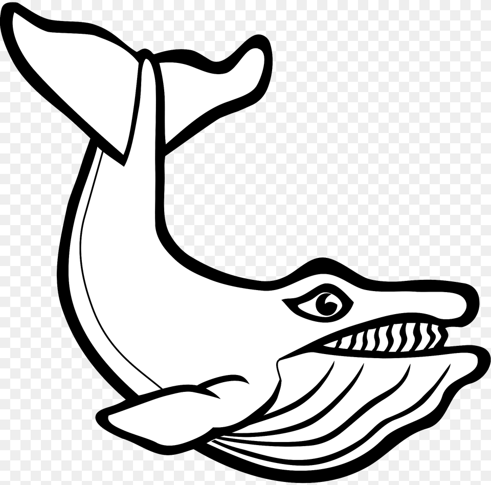 Whale Black And White Clipart, Animal, Fish, Sea Life, Shark Free Png Download