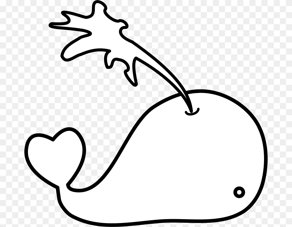 Whale Love, Stencil, Silhouette Free Png