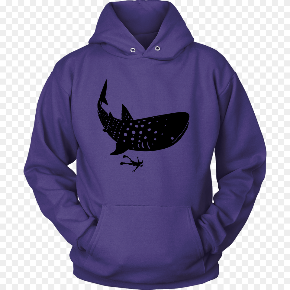 Whale Shark Diving Unisex Unisex Hoodie Pure Tides, Clothing, Hood, Knitwear, Sweater Png