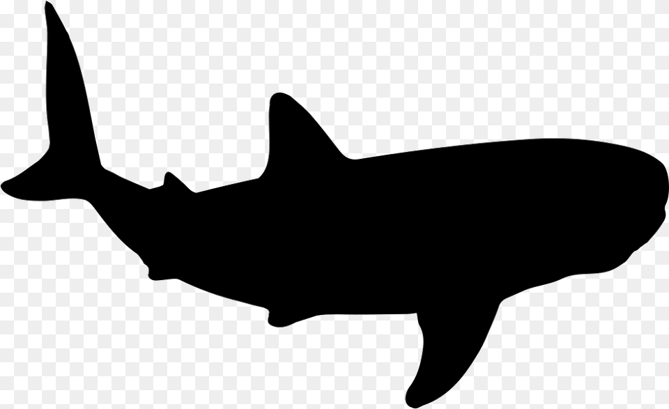 Whale Shark Shape Icon, Animal, Sea Life, Silhouette, Fish Free Png Download