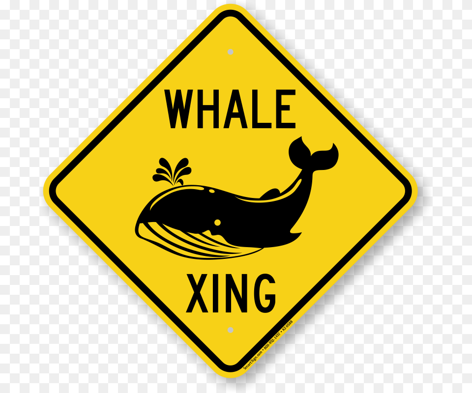 Whale Xing Animal Crossing Sign Duck Crossing Sign, Symbol, Road Sign, Disk, Smoke Pipe Free Transparent Png