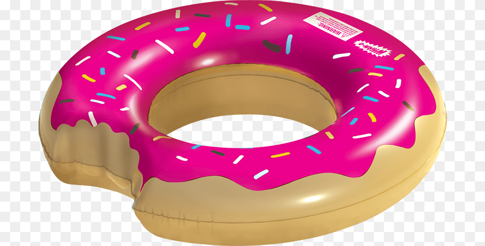 Wham O Splash Inflatable Strawberry Donut Swimming, Food, Sweets, Clothing, Hardhat Free Png Download