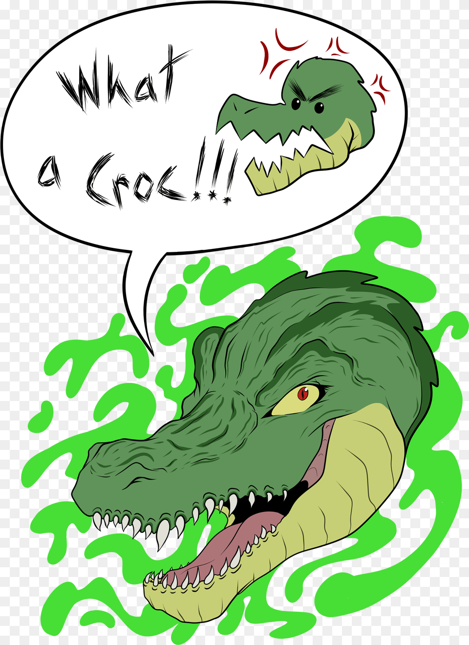 What A Croc Artworktee Clip Art, Animal, Dinosaur, Reptile, Crocodile Png