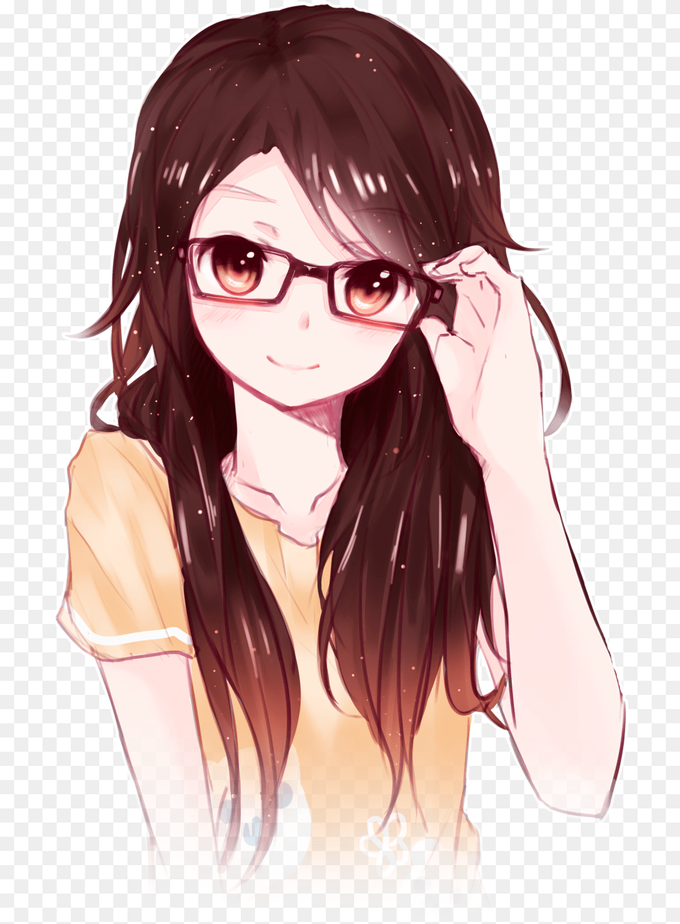 What Are The Lolis Brunette Anime Girl With Glasses, Publication, Book, Comics, Woman Free Png