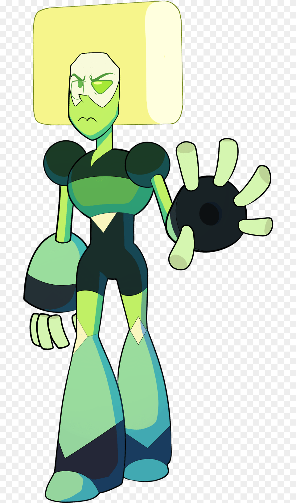 What Color Is Peridot Elegant Peridot Gemdraws Wiki Squaredot Steven Universe, Cleaning, Person, Clothing, Glove Png Image