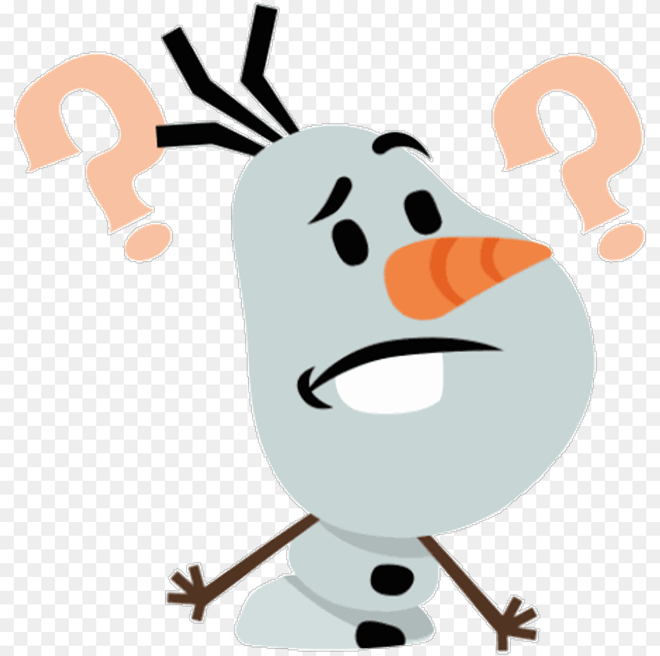 What Confused Olaf Snowmanfreetoedit Rh Picsart Com Gifs Of Question Marks, Person, Face, Head, Text Png Image