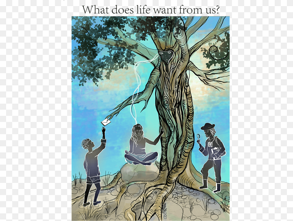 What Does Life Want From Us By Sofia Jain Schlaepfer Cartoon, Book, Comics, Publication, Person Free Transparent Png