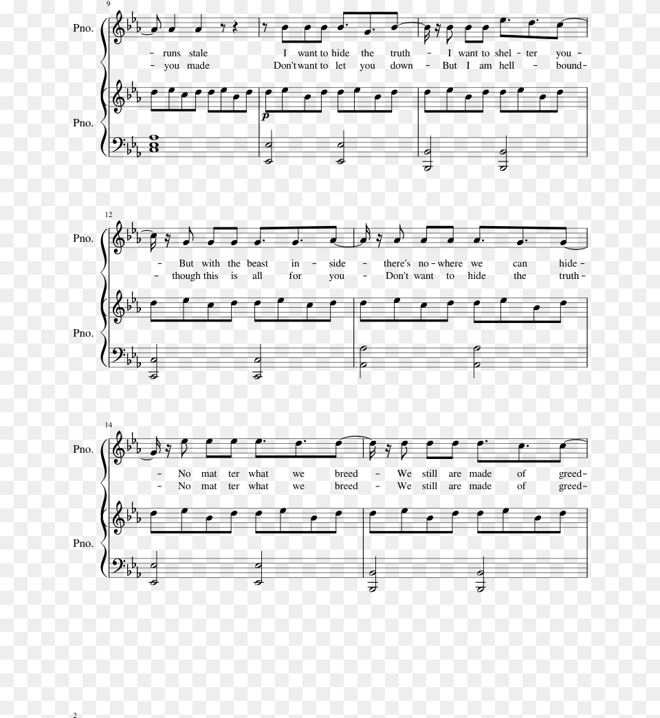 What I Like Piano Sheet Music, Gray Free Png Download