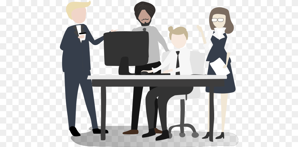 What Is Employee Advocacy Cartoon, Table, Desk, Furniture, Adult Png Image