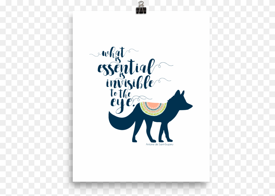 What Is Essential Is Invisible To The Eye Fox Little Prince Background, Animal, Coyote, Mammal, Cat Free Transparent Png