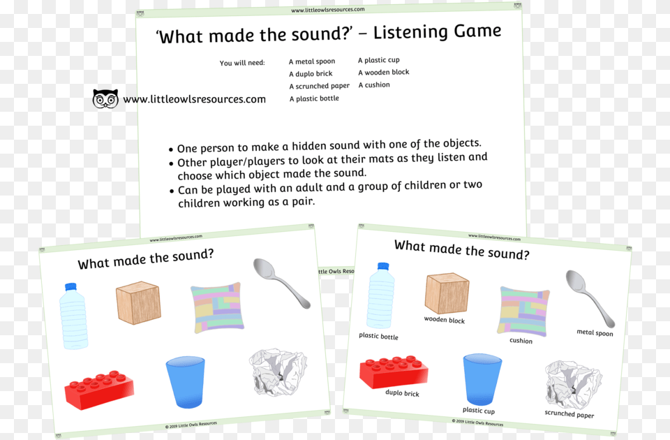 What Made The Sound Listening Game Cover Brochure, Cutlery, Spoon, Advertisement, Poster Free Png