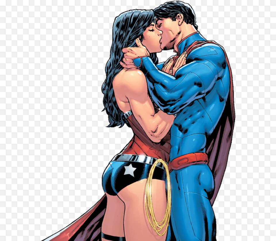 What Qualifies As Cheating Superman And Wonder Woman Kiss, Book, Comics, Publication, Adult Free Transparent Png