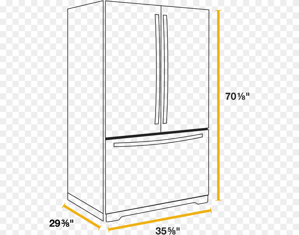 What S The Average Fridge Size Find The Perfect Fit Refrigerator Size, Device, Appliance, Electrical Device Free Png