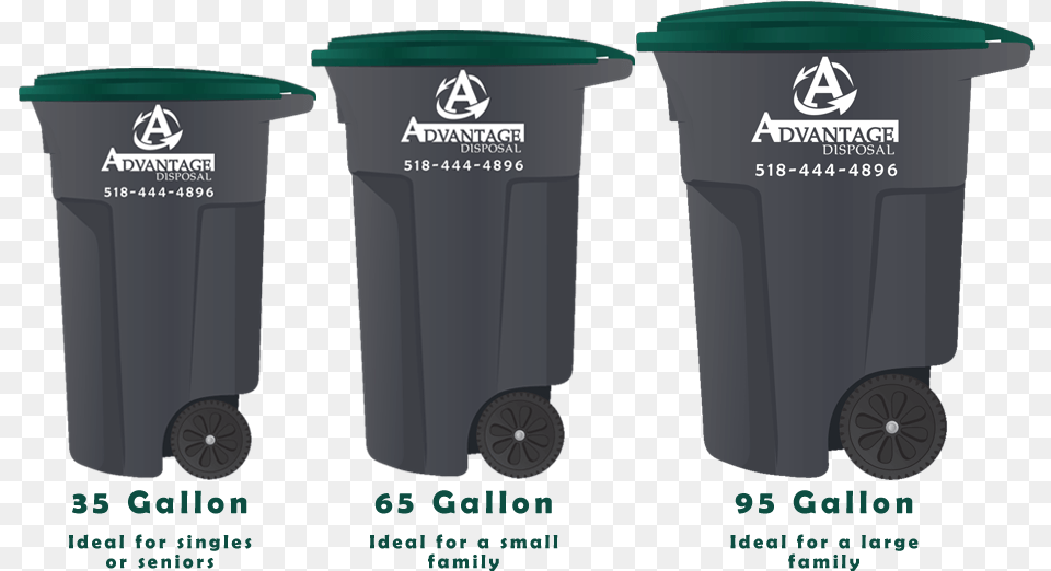 What Size Bins Are Available Advantage Disposal Garbage Cans, Can, Tin, Trash Can, Mailbox Free Png