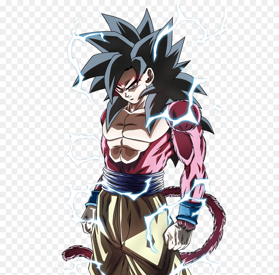 What Transformation Do You Think Is Looks Better Dragon Ball Z Goku Super Saiyan 4, Book, Comics, Publication, Person Free Transparent Png