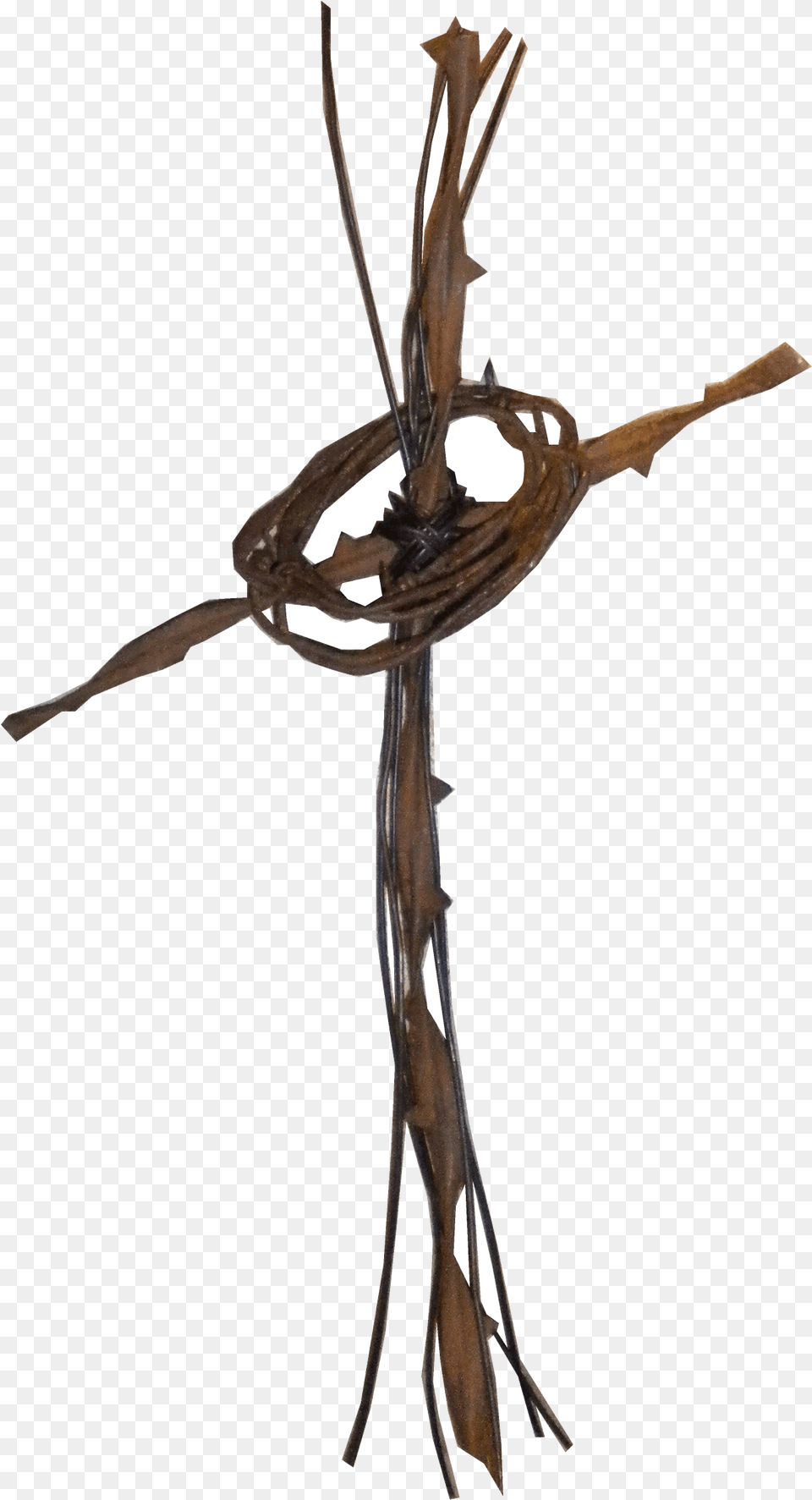 What Was The Crown Of Thorns Made Of Wooden Cross With Cross Made Of Branches, Symbol, Wood Free Transparent Png