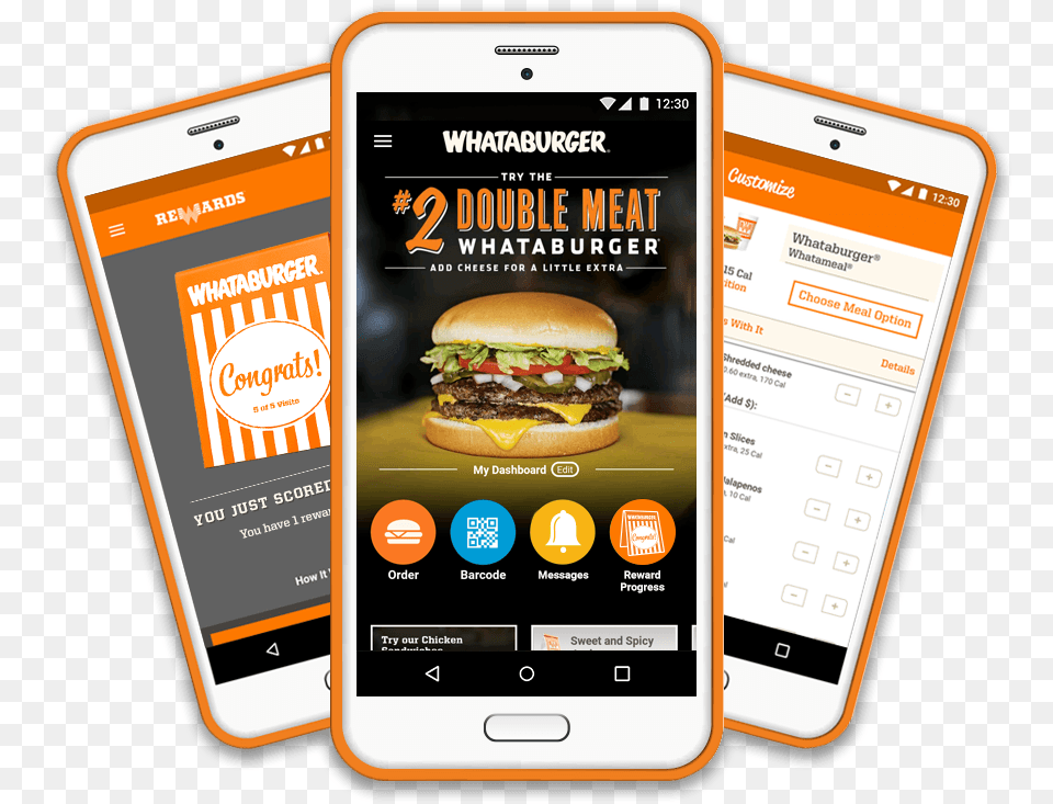 Whataburger Mobile App, Burger, Electronics, Food, Mobile Phone Free Transparent Png