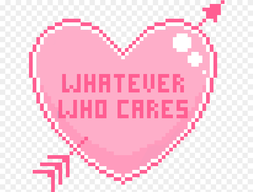 Whatever Who Cares Love Heart Colorful Cute Valentine Pixel Art Transparent, Balloon, Dynamite, Weapon Png Image