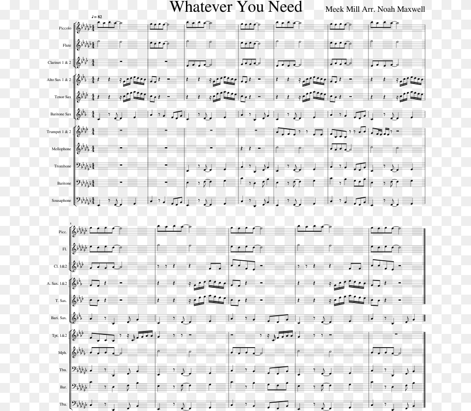Whatever You Need Sheet Music For Flute Clarinet Document, Gray Free Png Download
