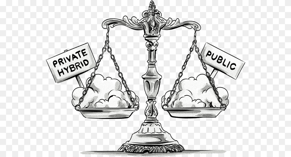 Whats The Difference Between Public Private Amp Hybrid Cartoon, Scale Free Transparent Png
