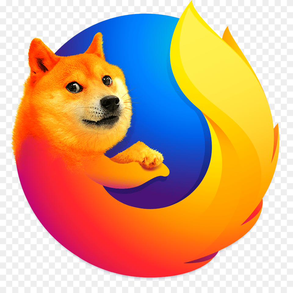 Whats Up With Doge Meme In Nightly Logo Firefox, Animal, Pet, Canine, Dog Png Image