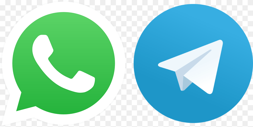 Whatsapp And Telegram Logo, Symbol, Sign, Disk Free Png Download