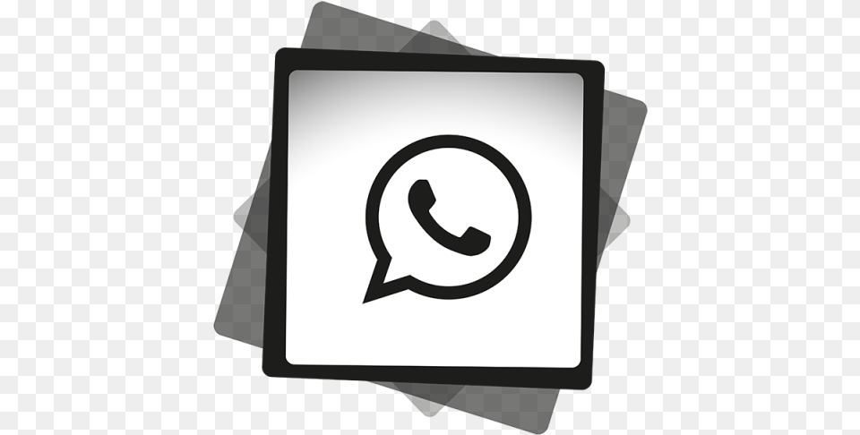 Whatsapp Blanco Y Negro Whatsapp, Stencil, Text, Symbol Free Png Download